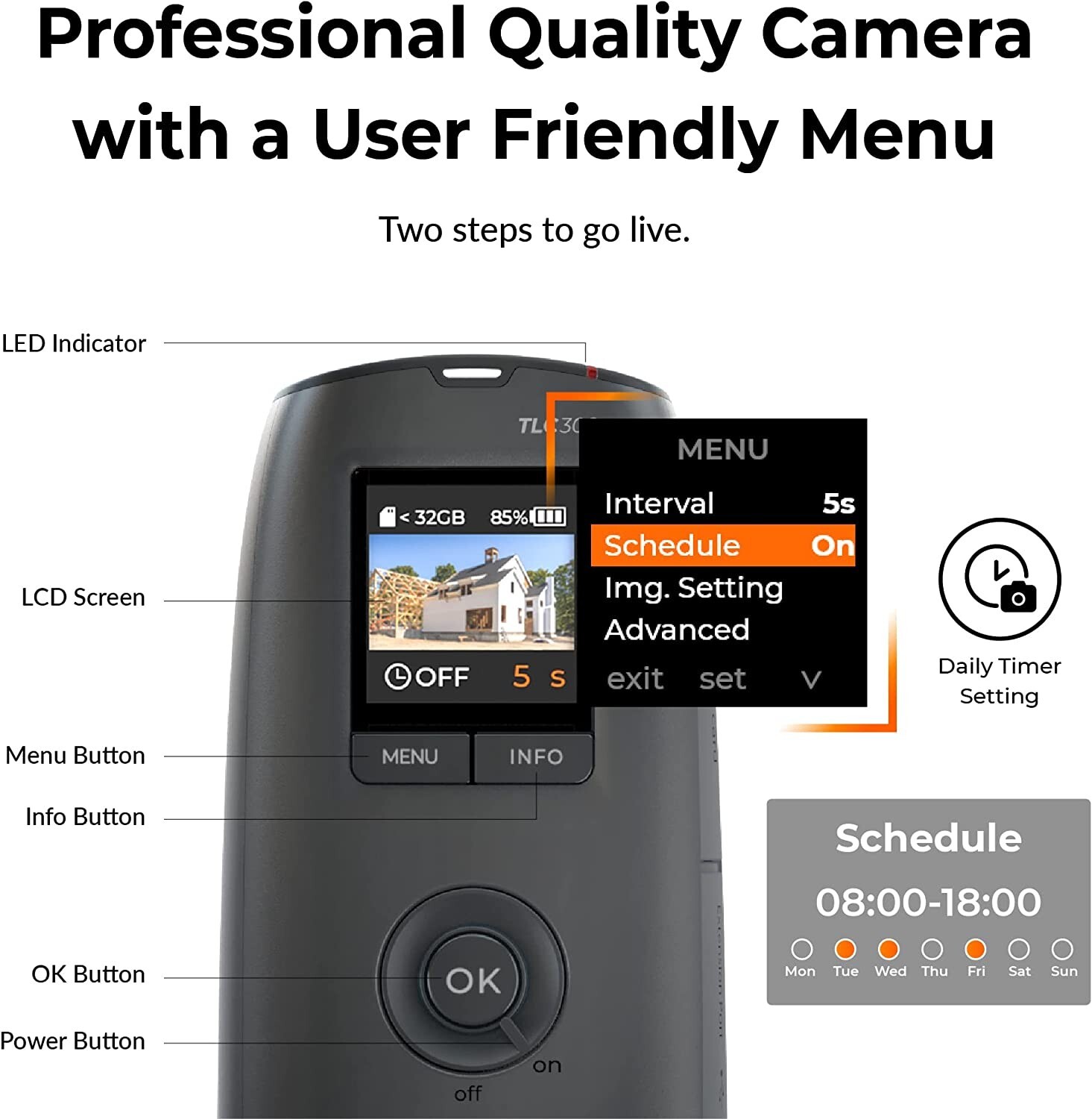 Brinno Time Lapse Camera BCC300-C Bundle, Timelapse Camera Outdoor Construction