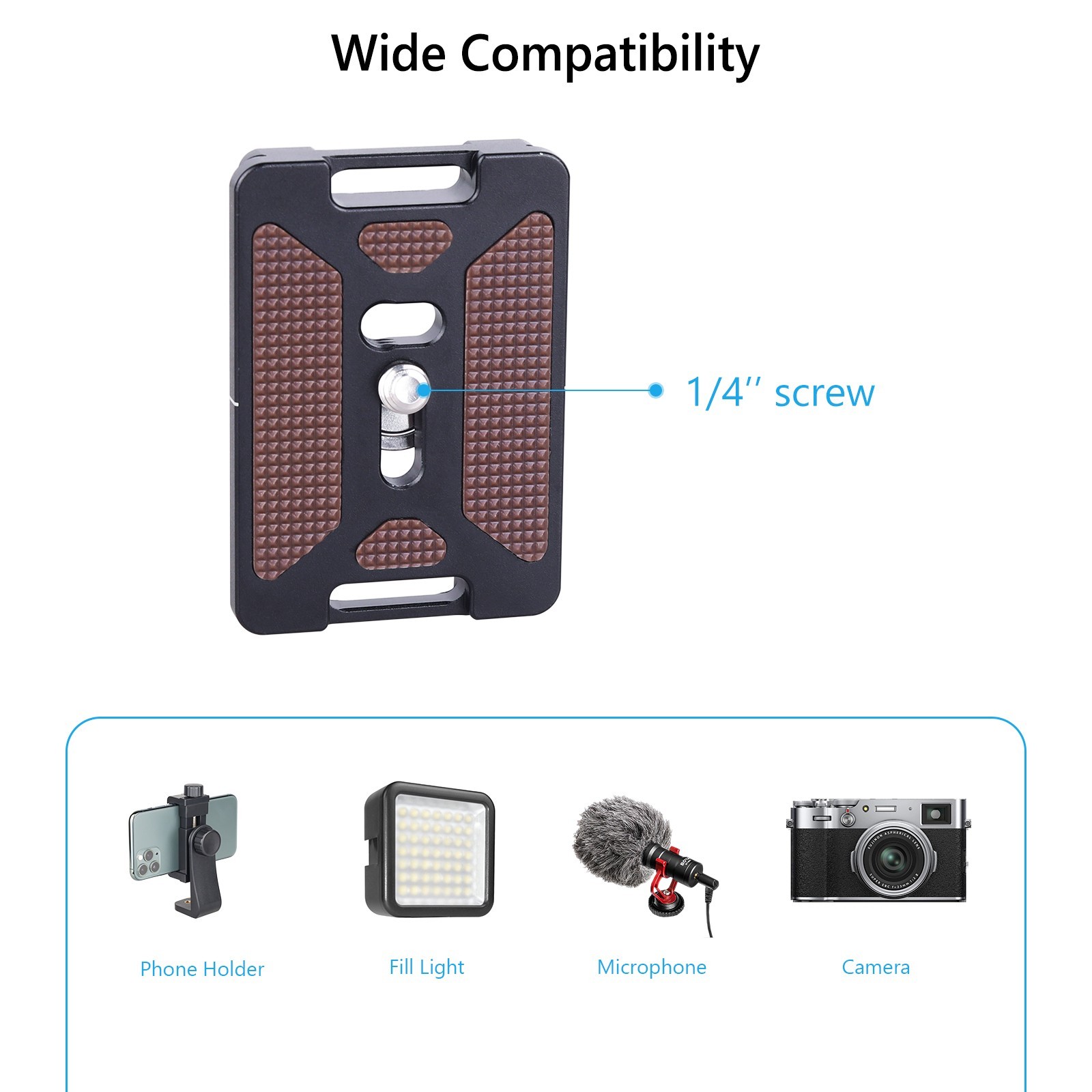 Universal Tripod Quick Release Plate, Quick Release Plate, Arca Swiss Plate