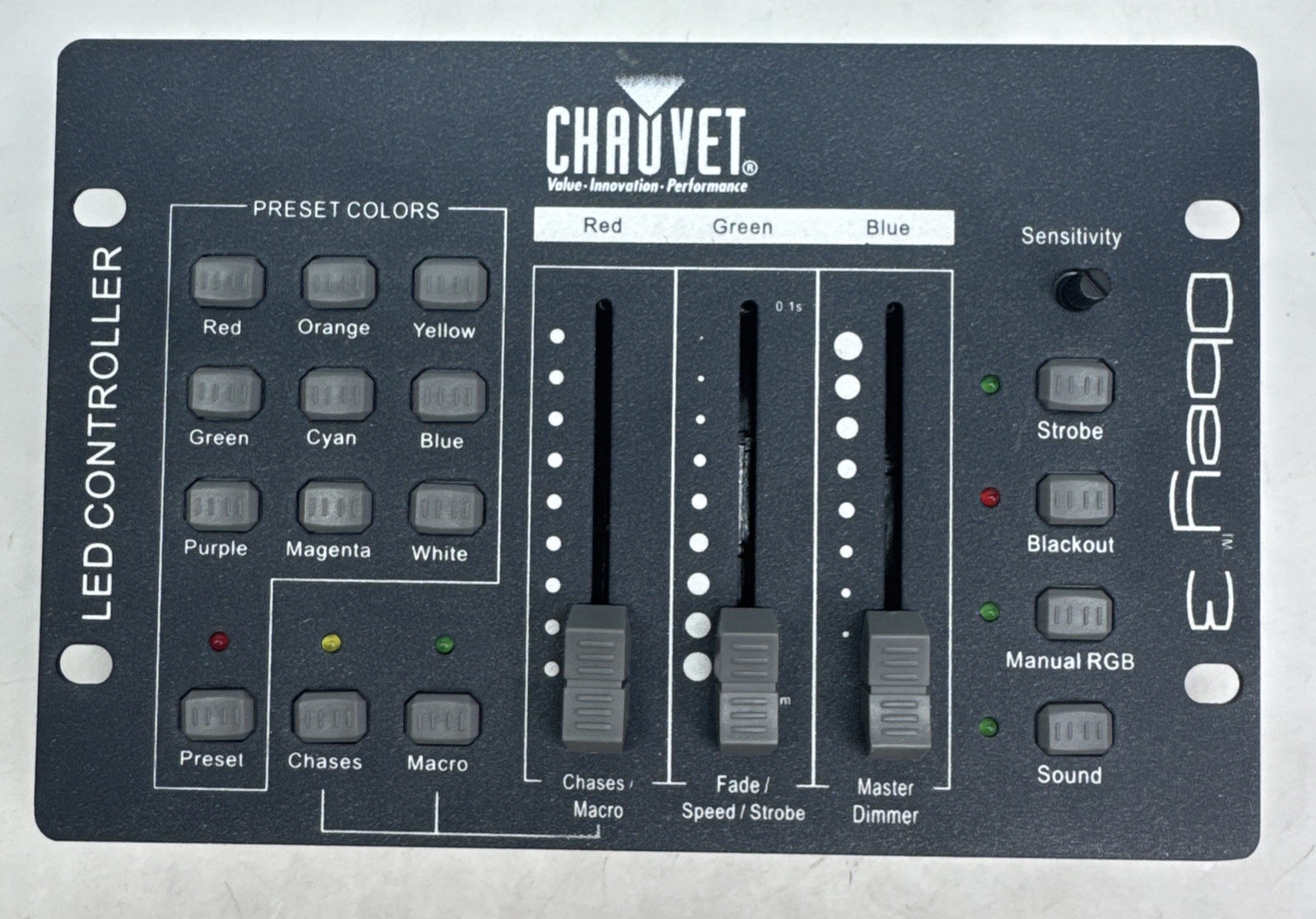 CHAUVET DJ Obey 3 Compact DMX Controller for LED DJ Light Fixtures.