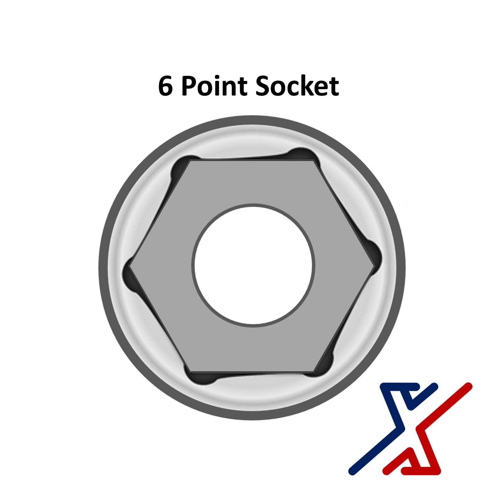 21 mm. x 3/8" Drive, 6 Point Deep Impact Socket, Spindle Axle Nut by X1 Tools