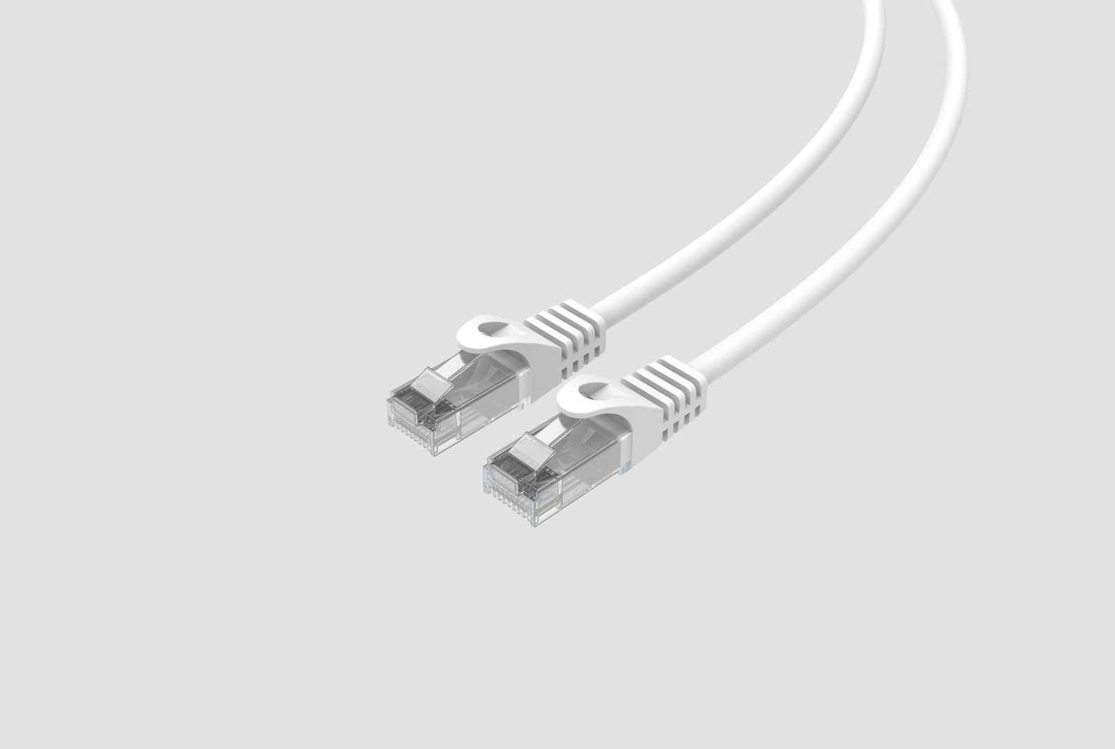 CAT6 Slim Ethernet Patch Cable White 2FT
