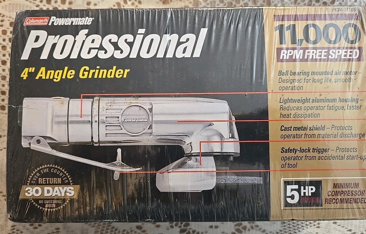 Coleman Powermate Professional 4" Angle Grinder P024-0116SP - New