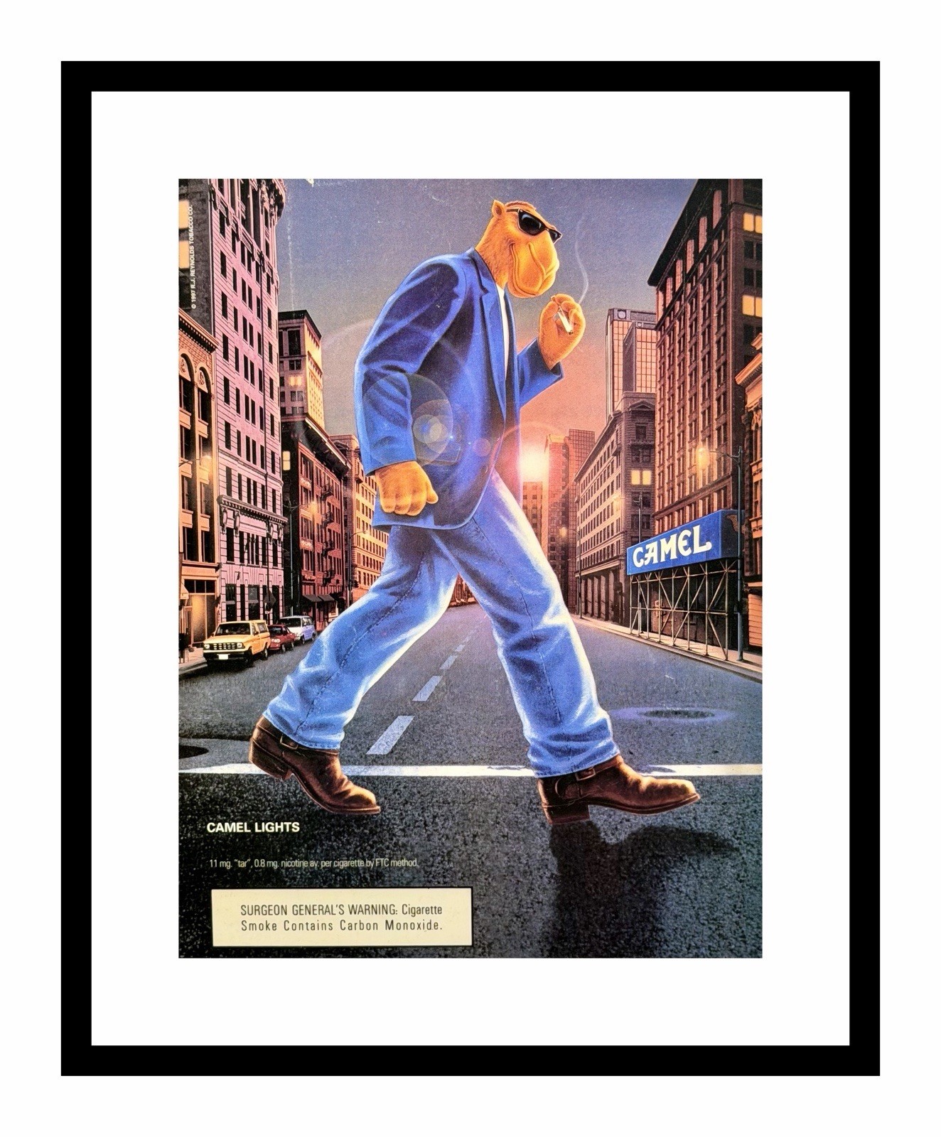 Camel Lights Cigarettes Camel Joe “City Man” 1990 Original Preserved Print Ad