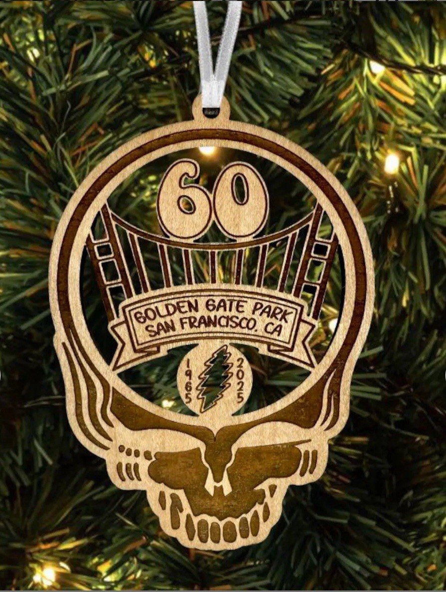 Grateful Dead 60 Year Anniversary San Fran Golden Gate Park Stealie Ornament