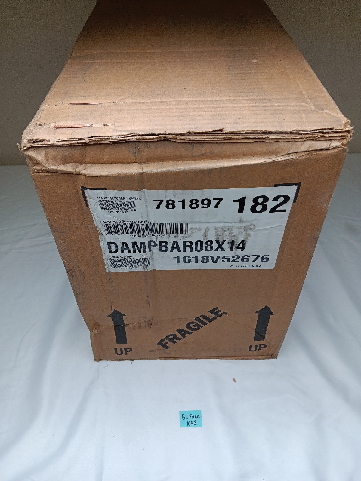DAMPBAR08X14-B, RECTANGULAR Barometric ZONE DAMPER, 8" X 14"