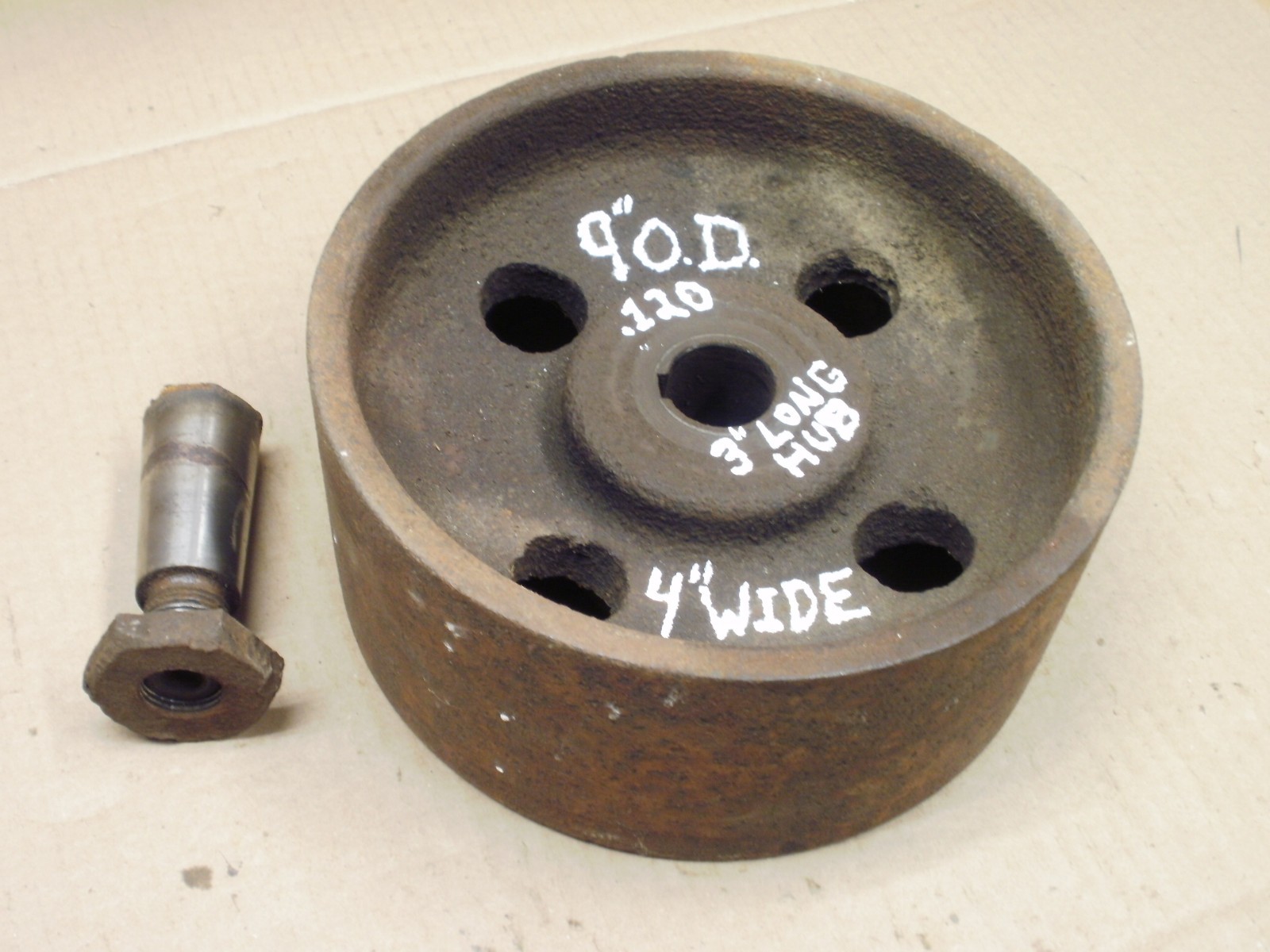 Solid Steel Wheel / Trolley Roller, Heavy Duty, With Tapered Hub