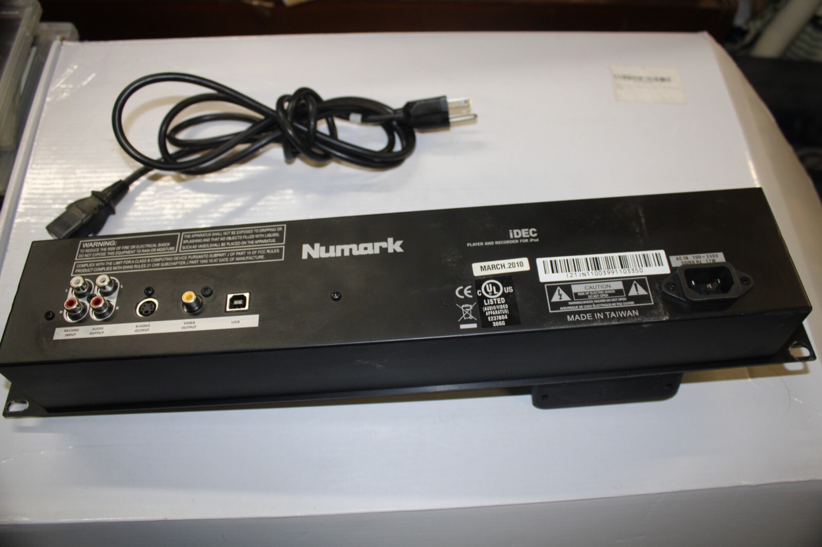 NUMARK IDEC APPLE IPOD PLAYER AND RECORDER RACK INTERFACE FREE SHIPPING