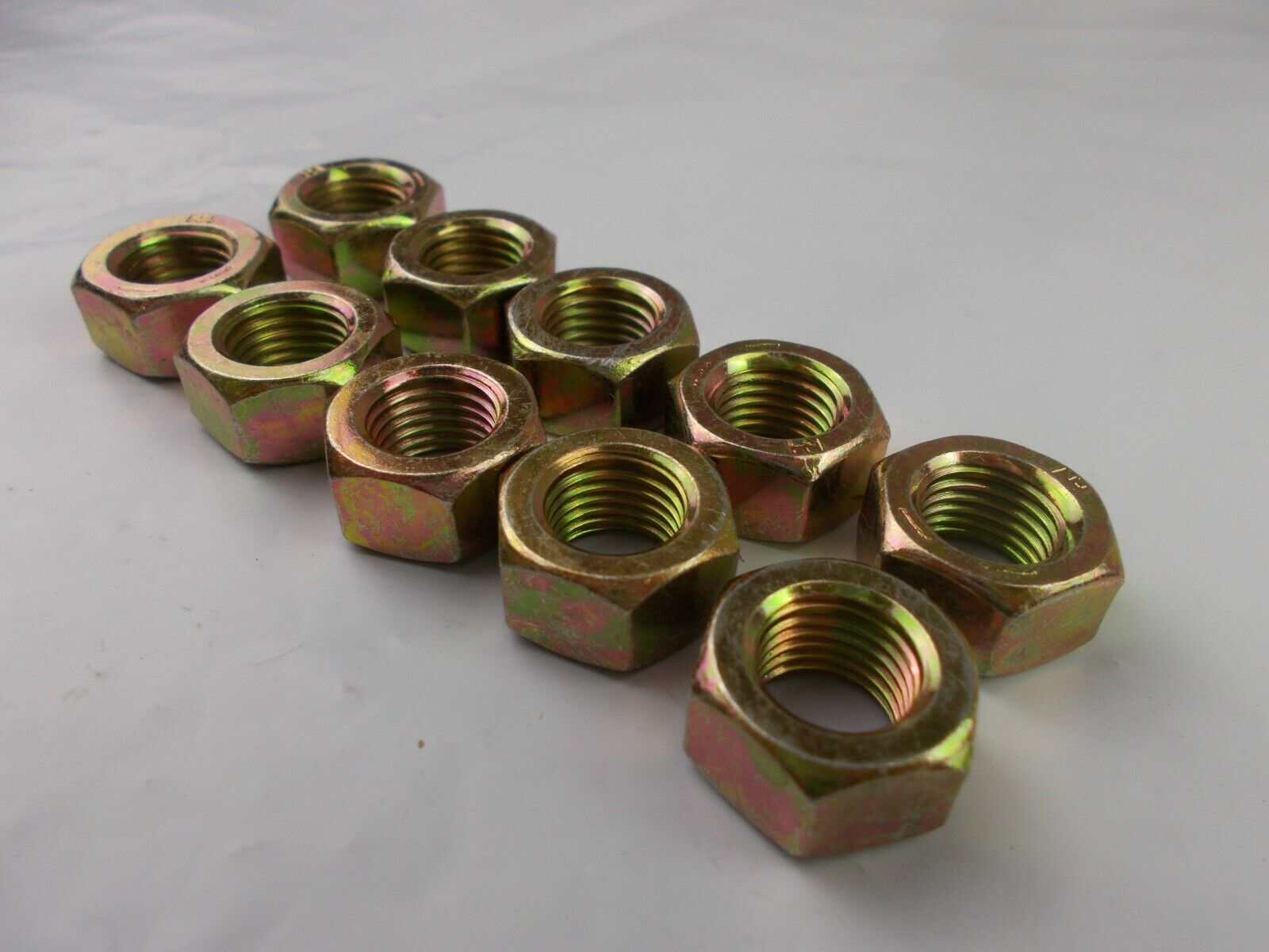 Hex Nut 7/16" - 20 Fine Thread  "10 Nuts"  Grade 8 Zinc 7/16-20