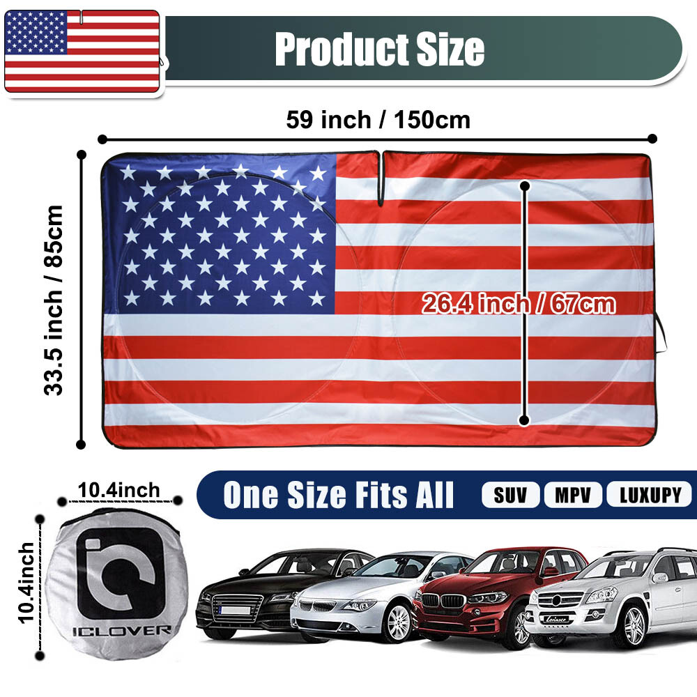 Foldable Car Windshield Sun Shade Visor Auto Front Window UV Block Shield Cover