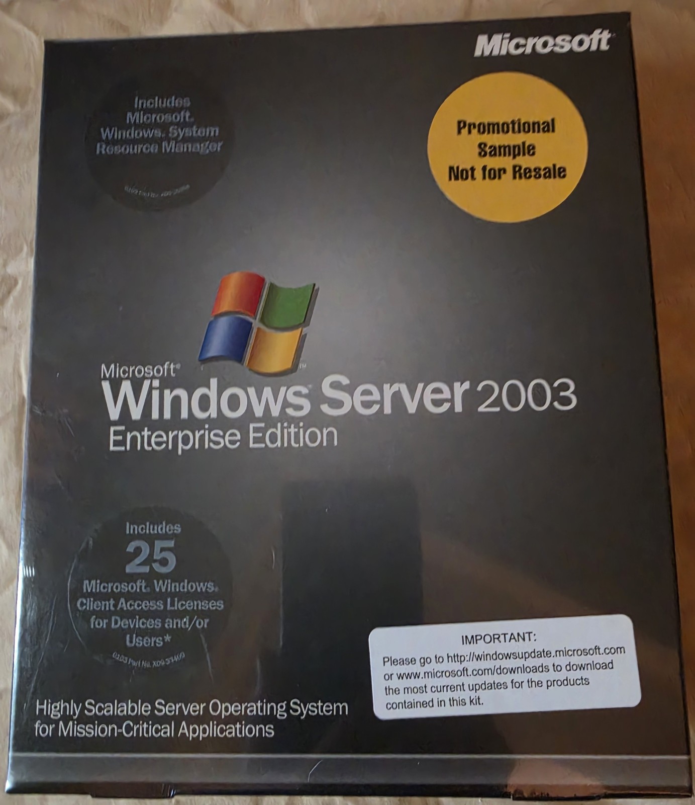 Microsoft®Windows Server 2003 Enterprise Edition • NEW • Sealed (126-839)