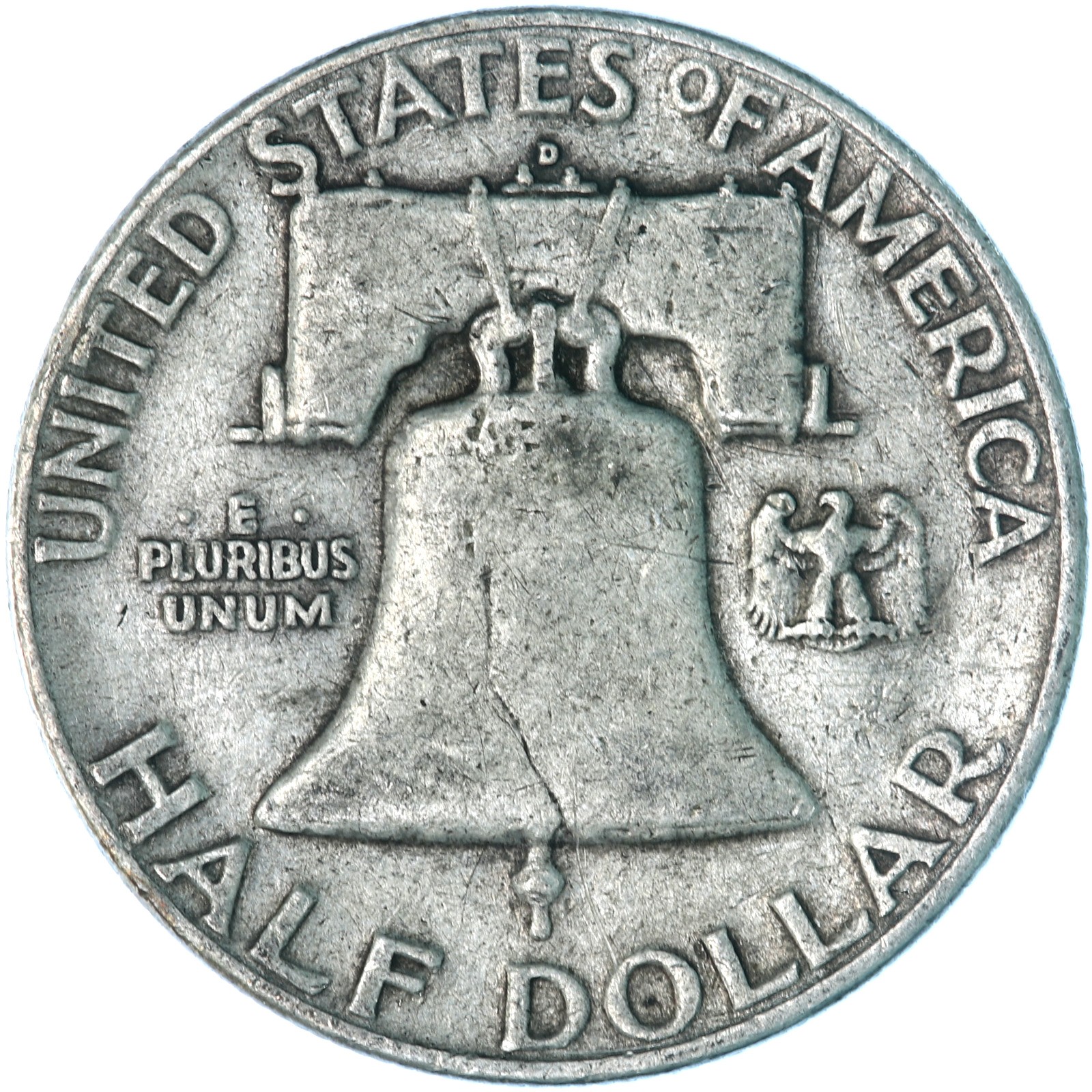 1951 D Franklin Half Dollar Fine 90% Silver
