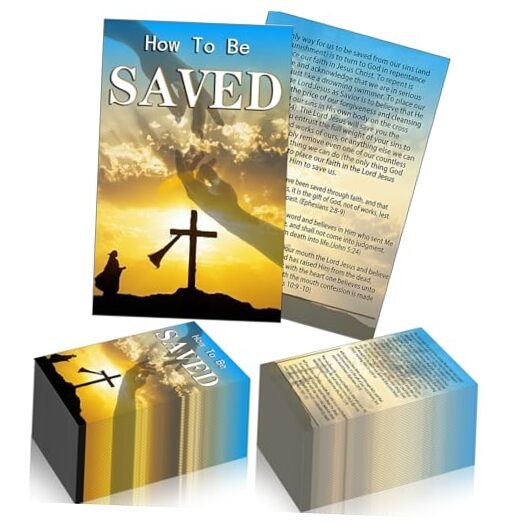 200PCS Gospel Tract Card Plan of Salvation Cards Inspirational Bible Verses