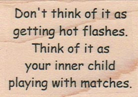 Don't Think Of It As Getting 1 1/2 x 2" Mounted Rubber Stamp, Words and Phrases