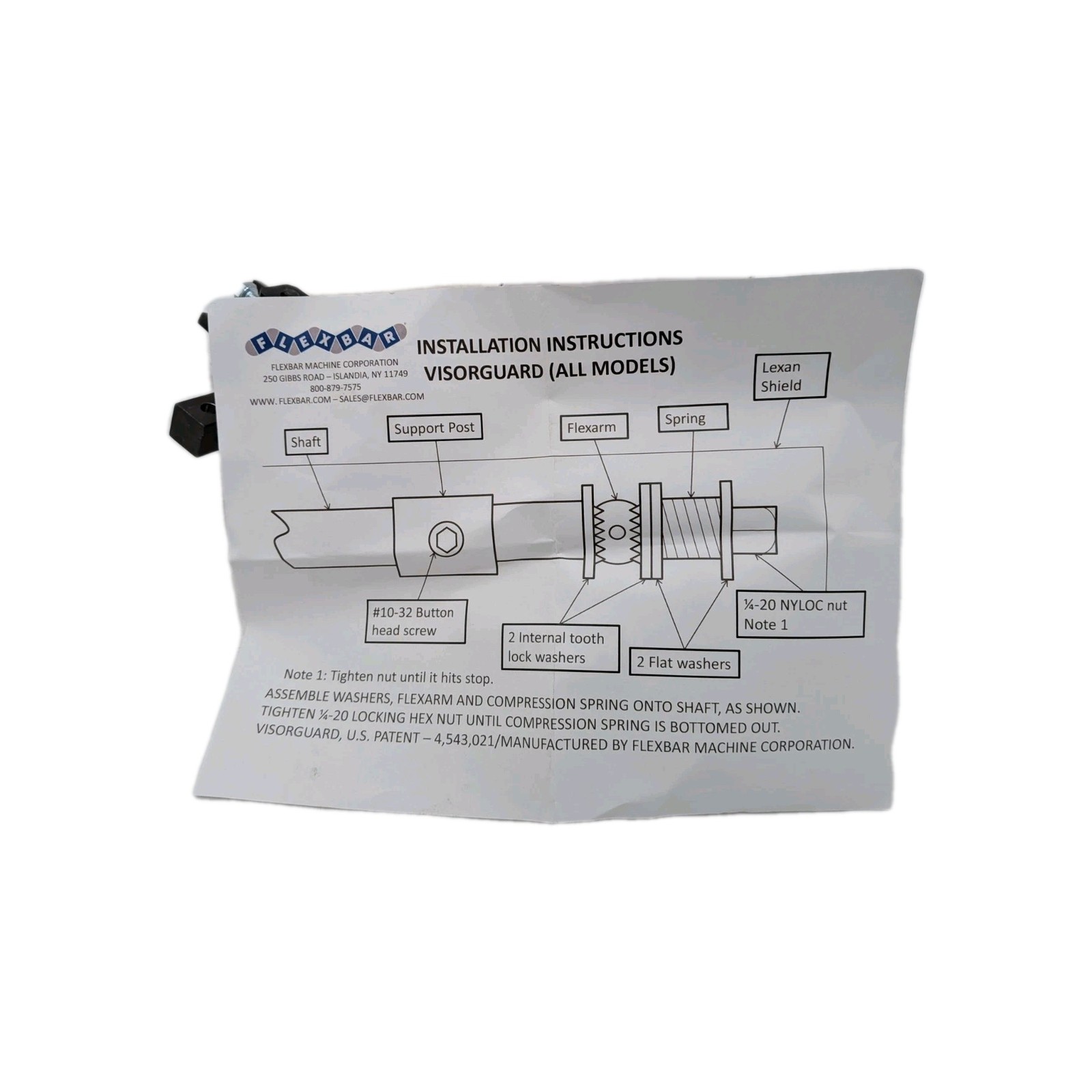 Flexbar Wing-Shaped Drill Press Shield with Base 13032