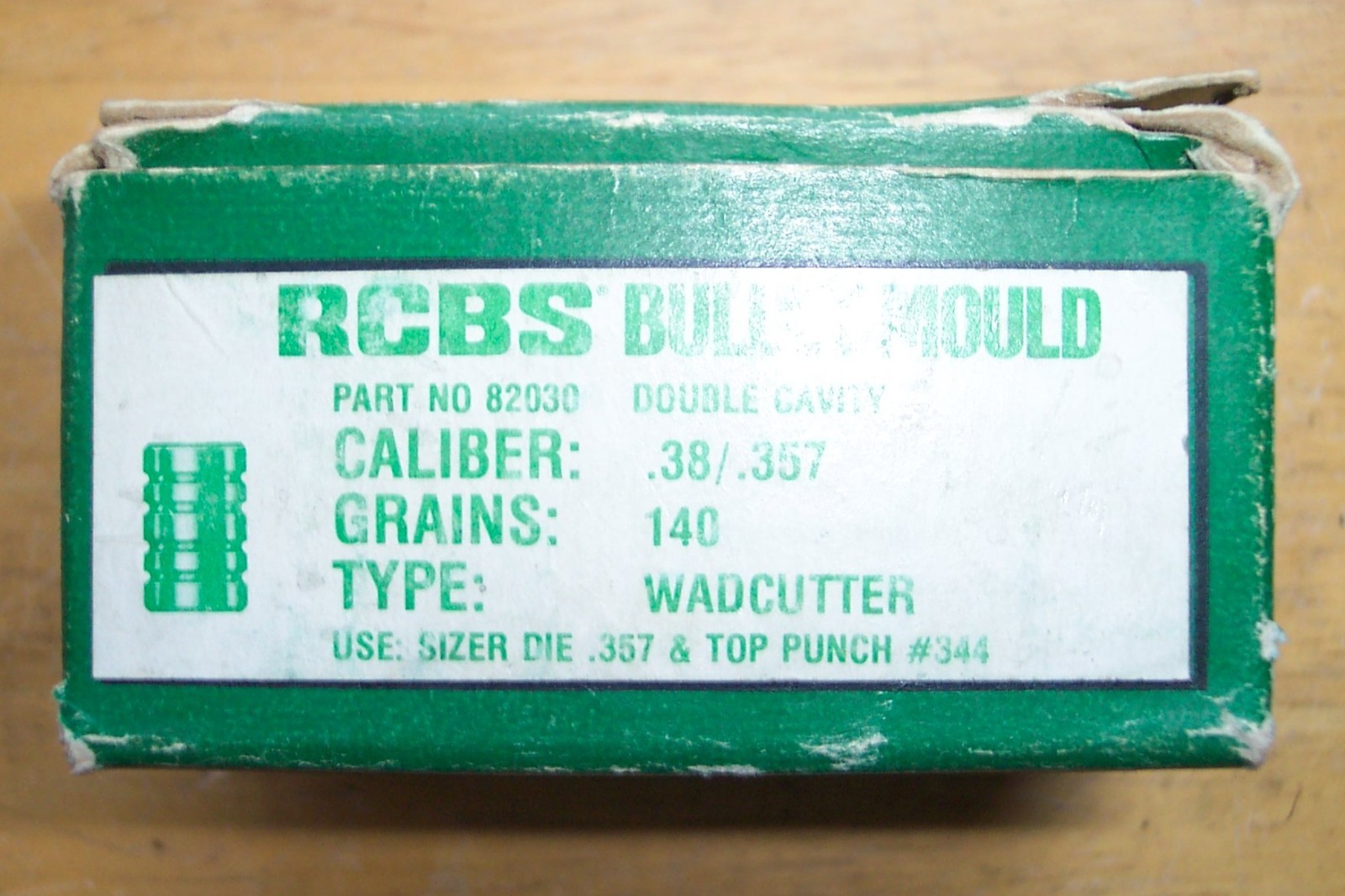 RCBS 38-140-WC 38/357 CAL 140 GRAIN WADCUTTER BULLET MOLD