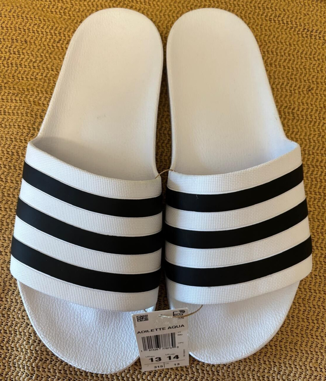 Adidas Slides Adilette Shower Cloudfoam in white size Men Size 13 NWT