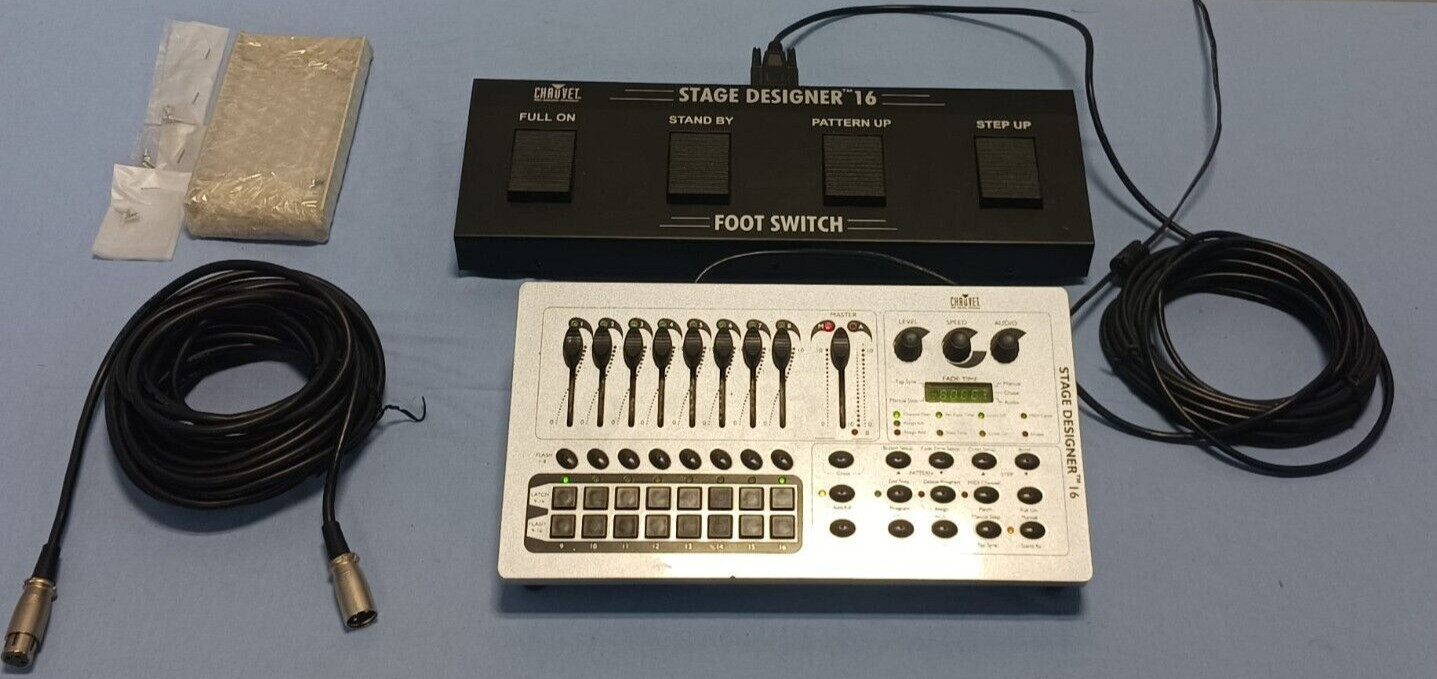 Chauvet Stage Designer 16 Channel Dimming Console TFX-16CON w/ Foot Switch