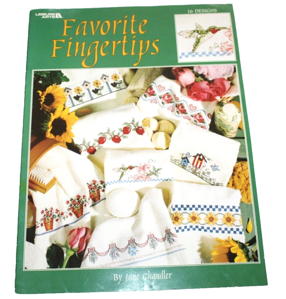 Leisure Arts Favorite Fingertips 2854 Cross Stitch 16 Designs Leaflet Pattern