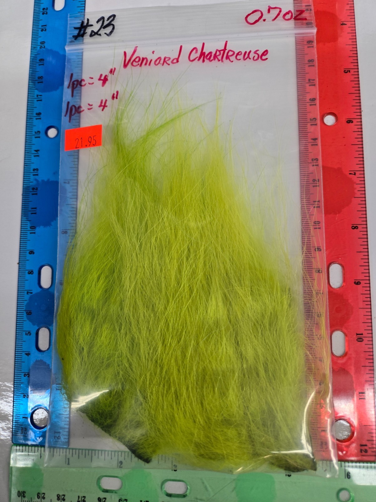 Lot of 2 pc 3"x3" PB-Nat. White Hair 4" long  Photo #23   Nat. Translucence Hair