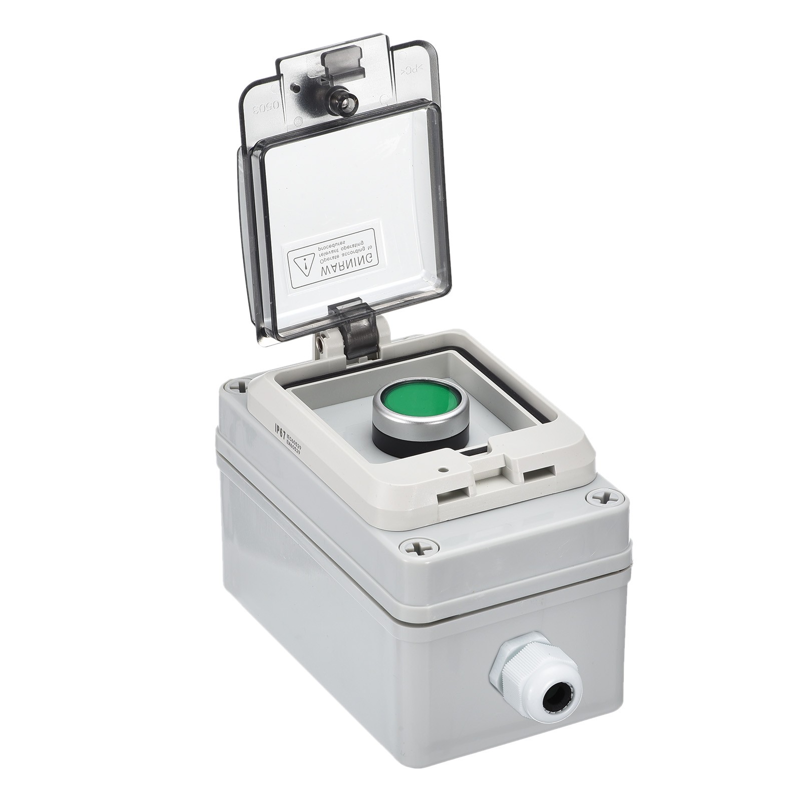 IP67 Push Button Box ABS Green Button for Electrical Fire Equipment