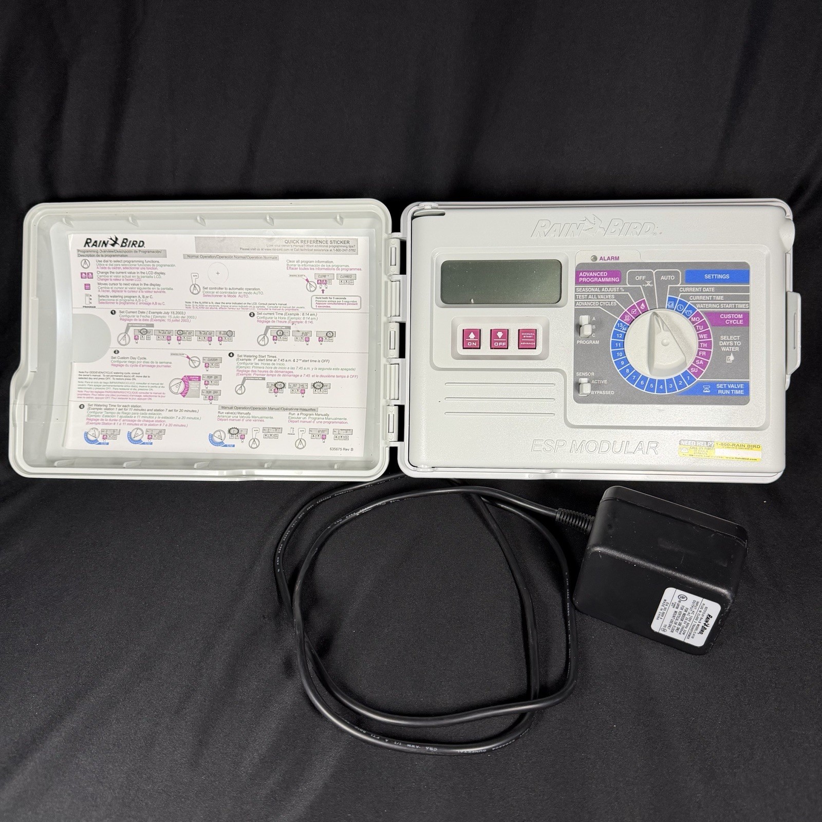 RainBird ESP- Modular 7 Zone Indoor Sprinkler Irrigation Controller TESTED