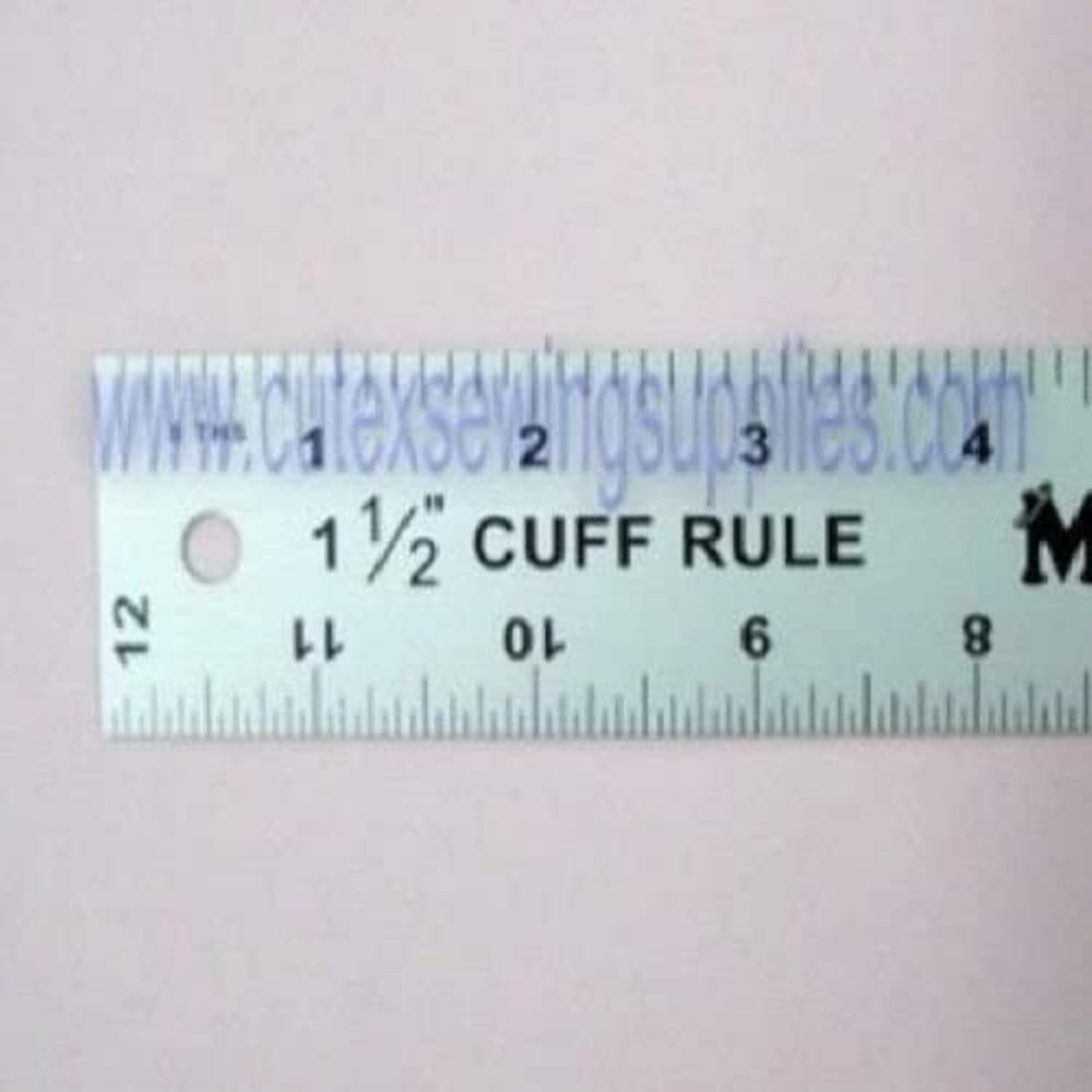Cuff Ruler 12" X 1-1/2" Aluminum Cuff-Wide Ruler