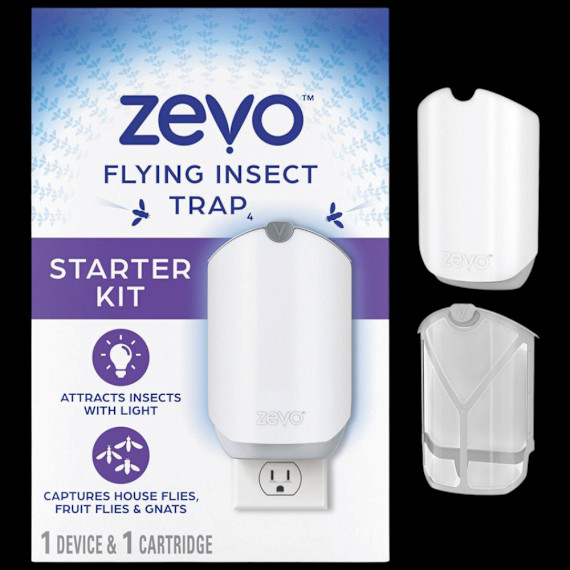 Zevo Flying Insect Trap Starter Kit (1 Device, 1 Cartridge)