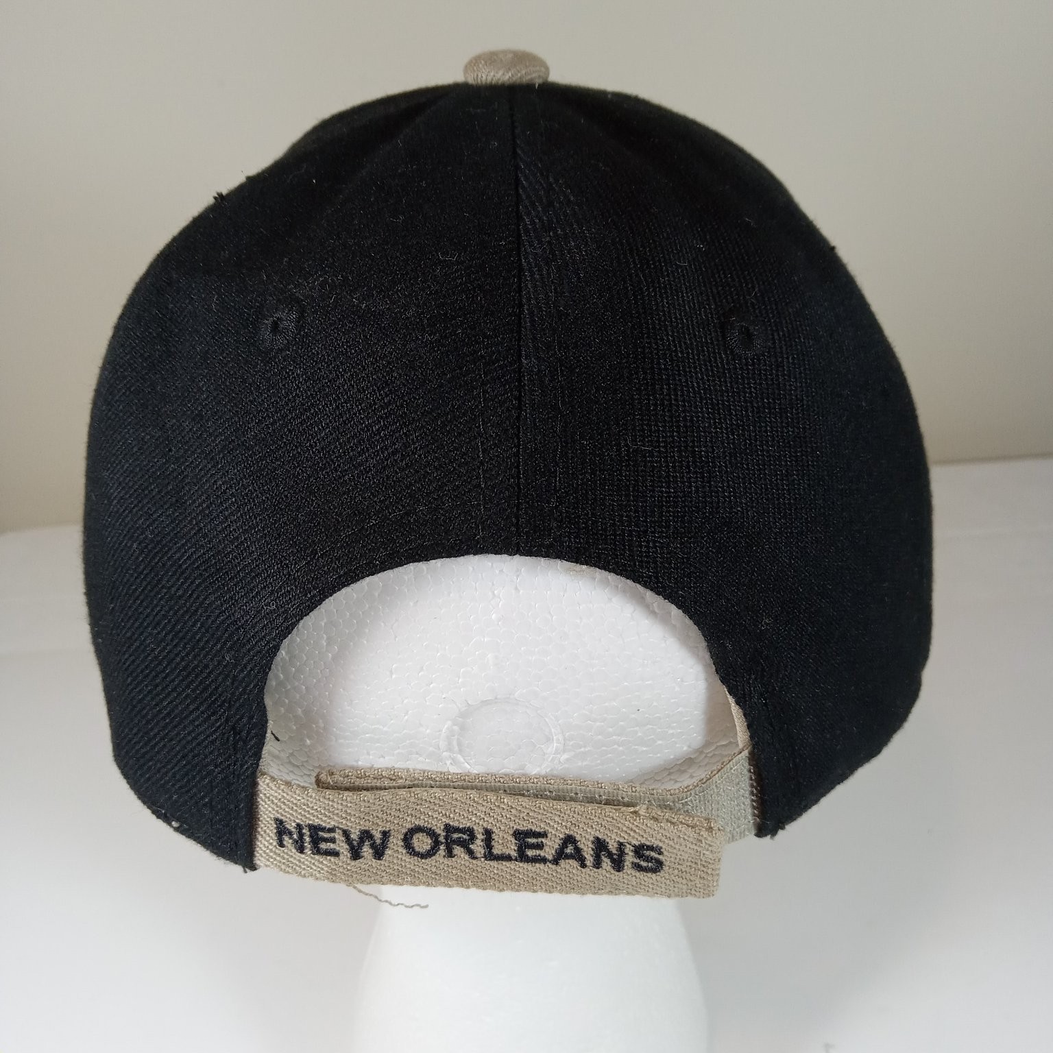 New Orleans Adjustable Strapback Hat Black Khaki Semper Fi