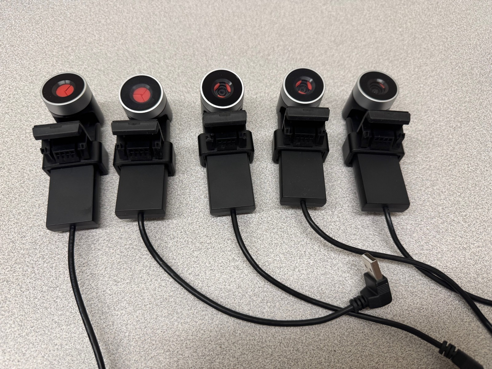 Lot of 5 Poly Eagle Eye Mini w-Mount & Extension Cable Camera 7200-49734-001