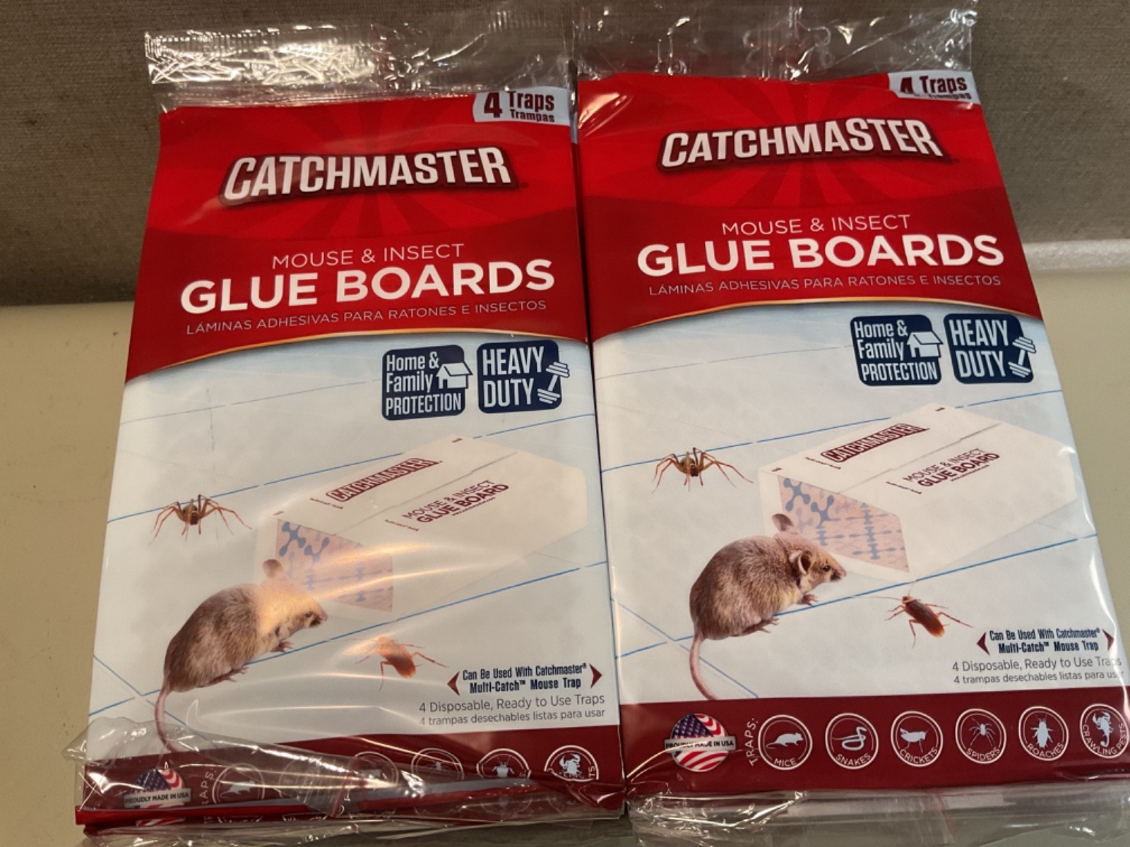 Catchmaster Mouse & Insect Glue Boards Forty 4-Packs 160 Total Glue Boards