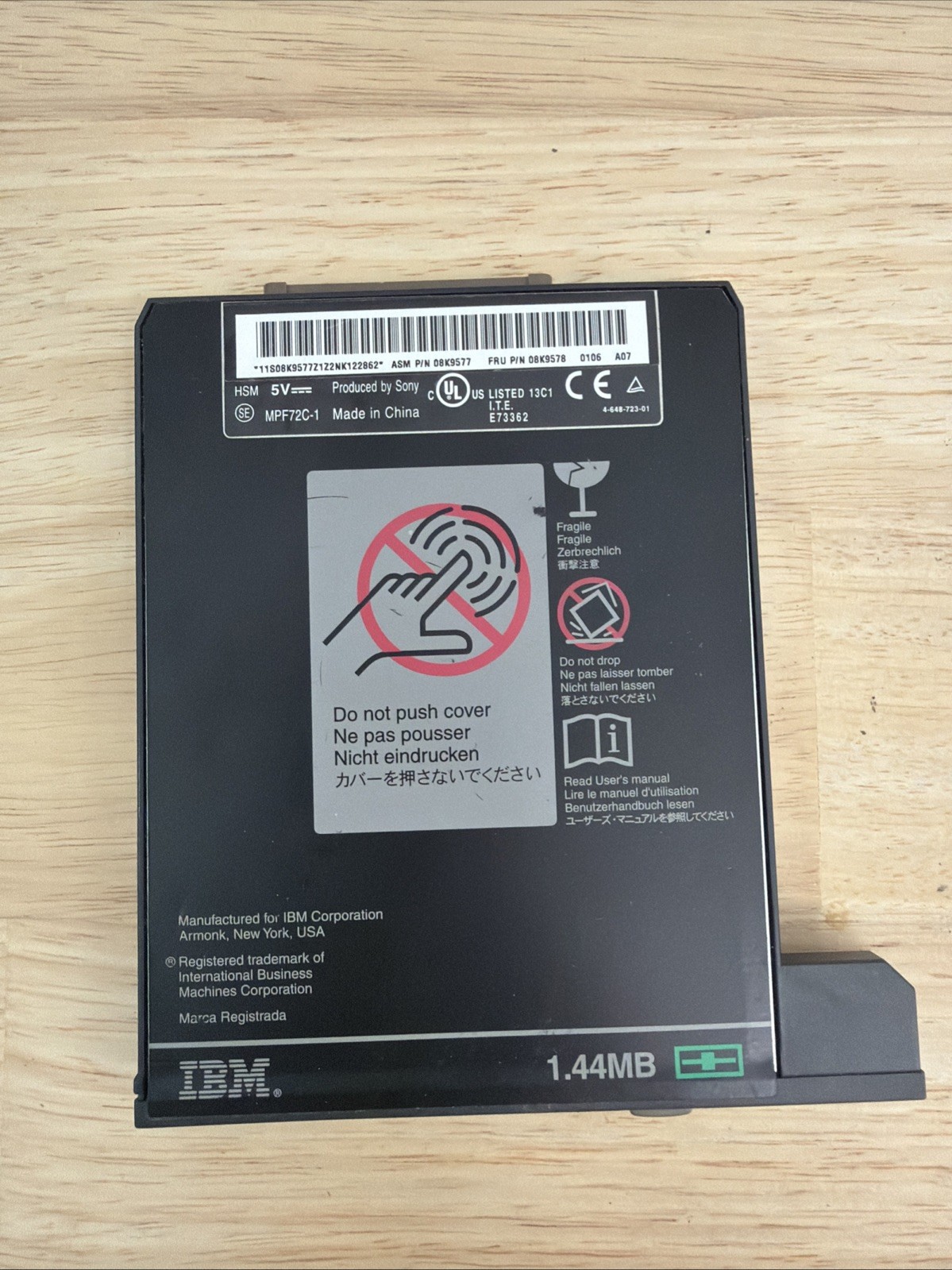 IBM Sony 3.5” 1.44MB Internal Floppy Disk Drive OEM