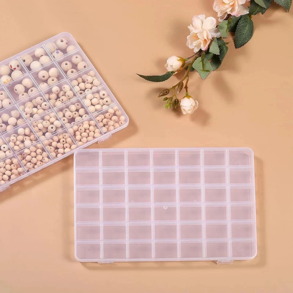 42 Grids Plastic Bead Organizer Beads Storage Containers Bead Holder Organizer C