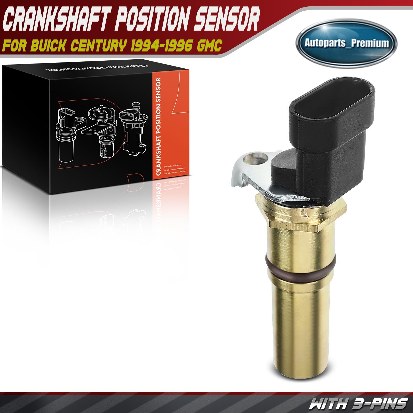 Engine Crankshaft Position Sensor for Buick Century 94-96 Chevrolet GMC L4 2.2L