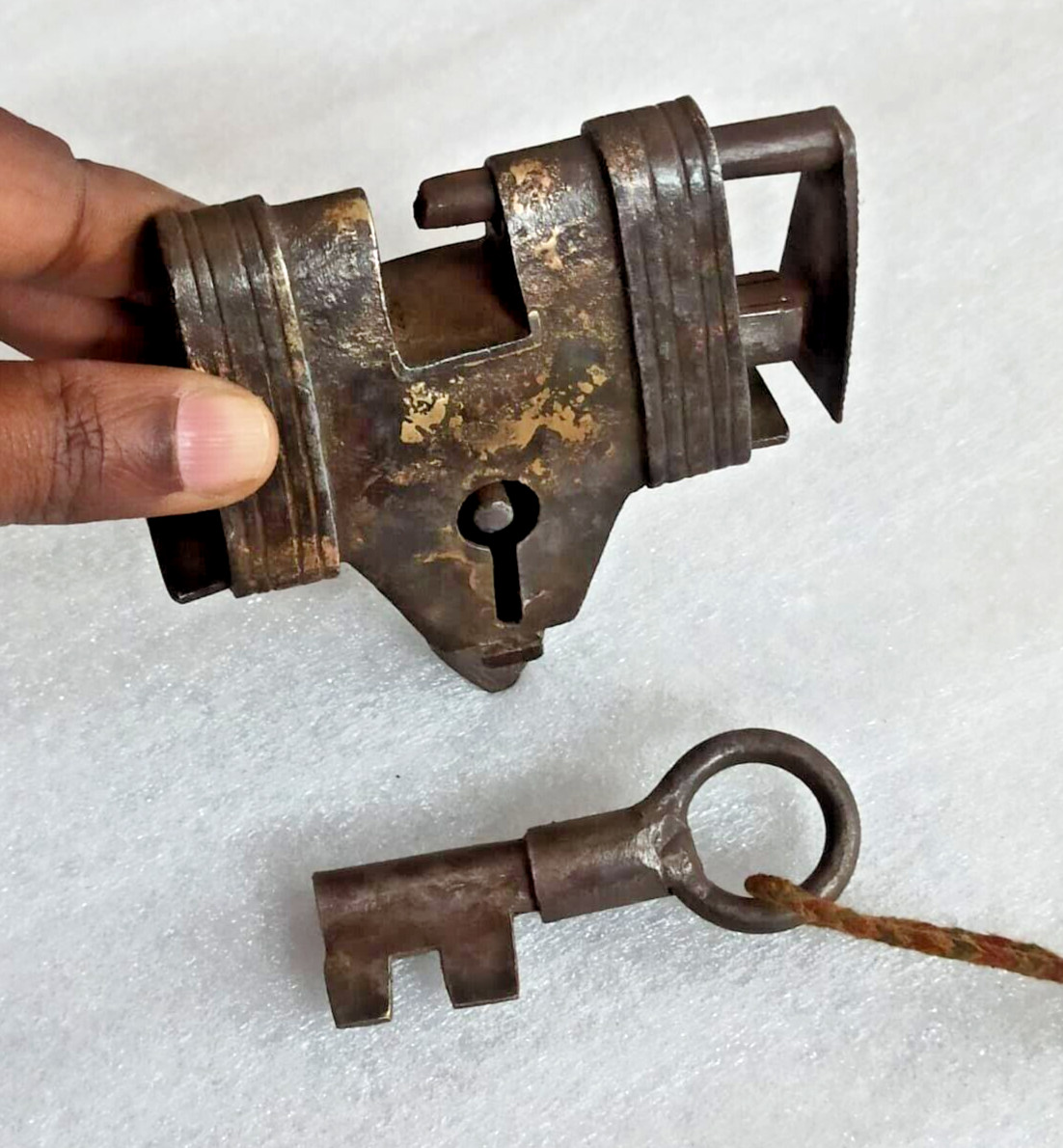 Vintage Iron Handcrafted Unique Shape Solid Heavy Padlocks