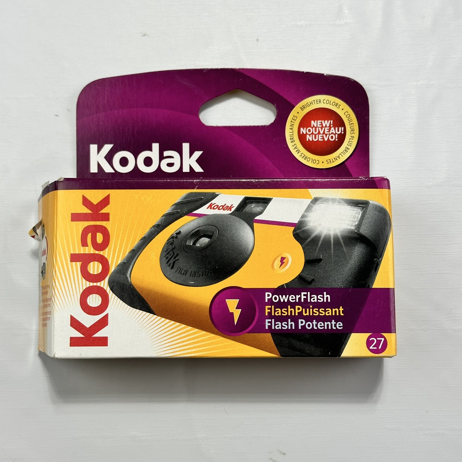 (2) Kodak Power Flash Disposable Cameras EXPIRED 2010 Single Use 27 Exp