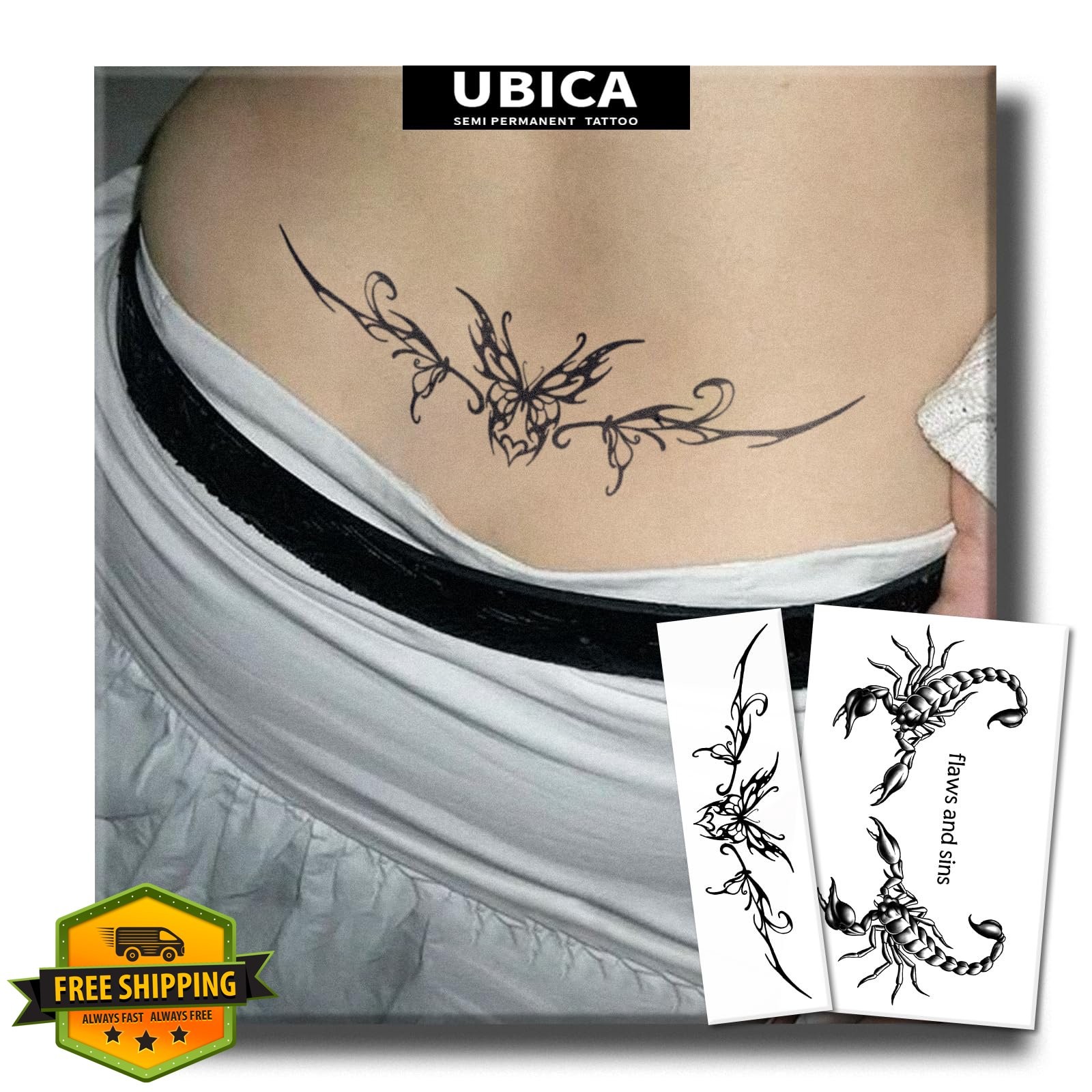 UBICA Butterfly Scorpion Tattoo