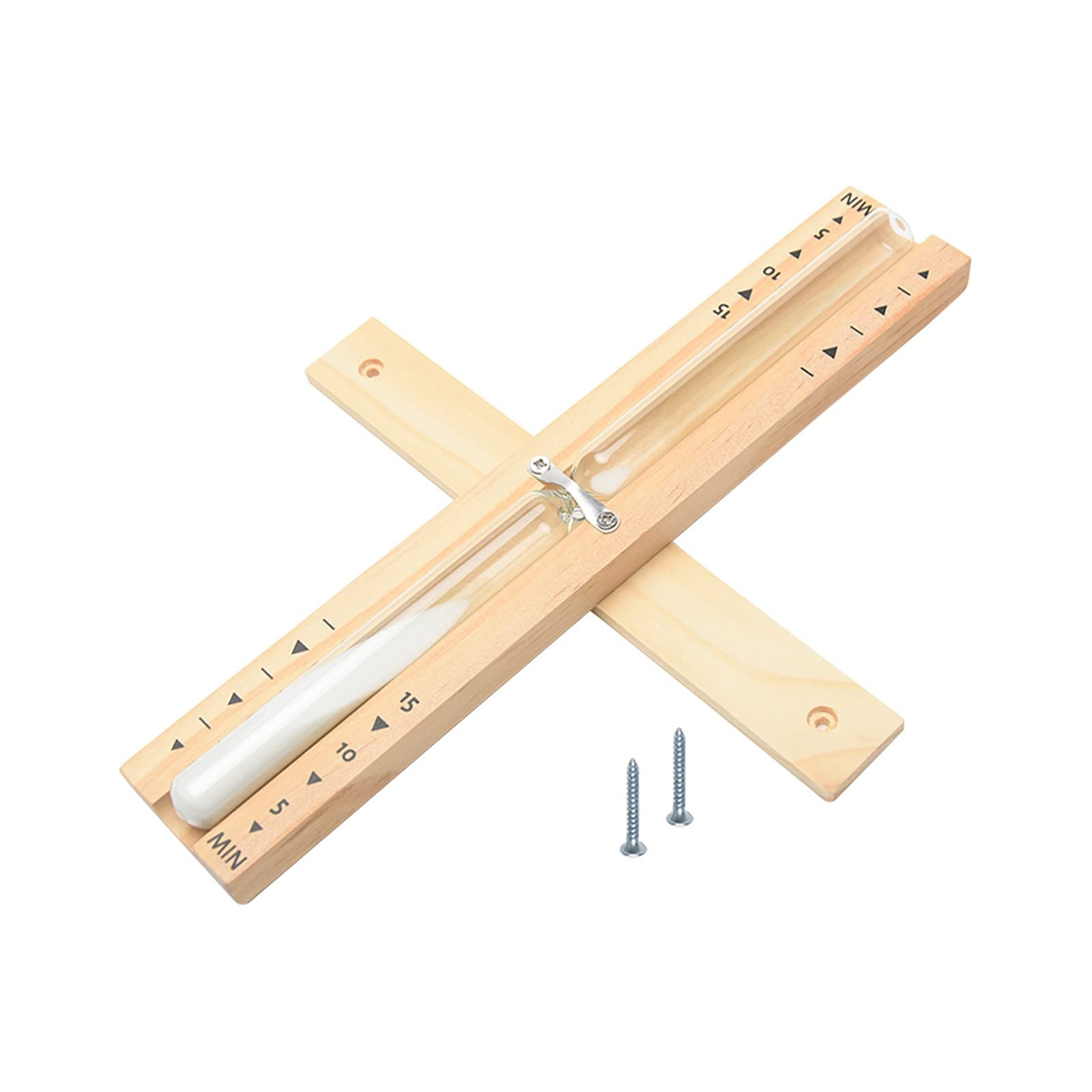 Sauna Hourglass Sand Timer, Beech Wood 15 Minutes free size, White