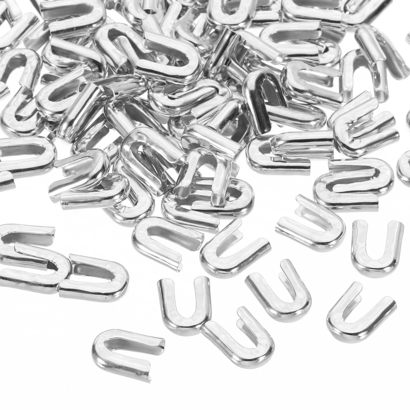 100Pcs 6mm 1/4inch Width Galvanized Carbon Steel Spiral Boning Tips for Sewing