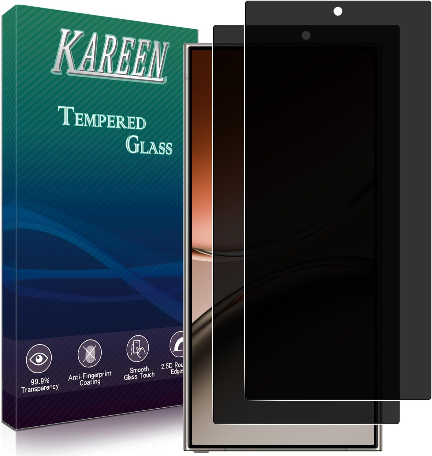 2 Pack Privacy Screen Protector for Samsung Galaxy S25 Ultra anti Spy Private Te