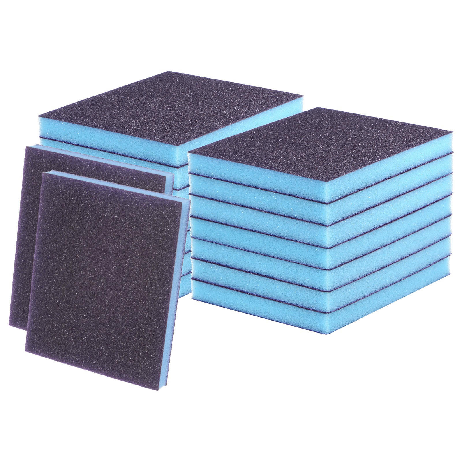 16pcs Fine Sanding Sponge Blocks 240-320 Grit Foam Sanding Block, Purple