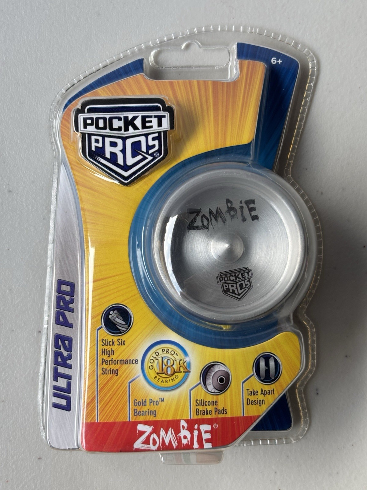 POCKET PROS Aluminium Ultra Pro Zombie Silver YO-YO yo yo By Razor RARE