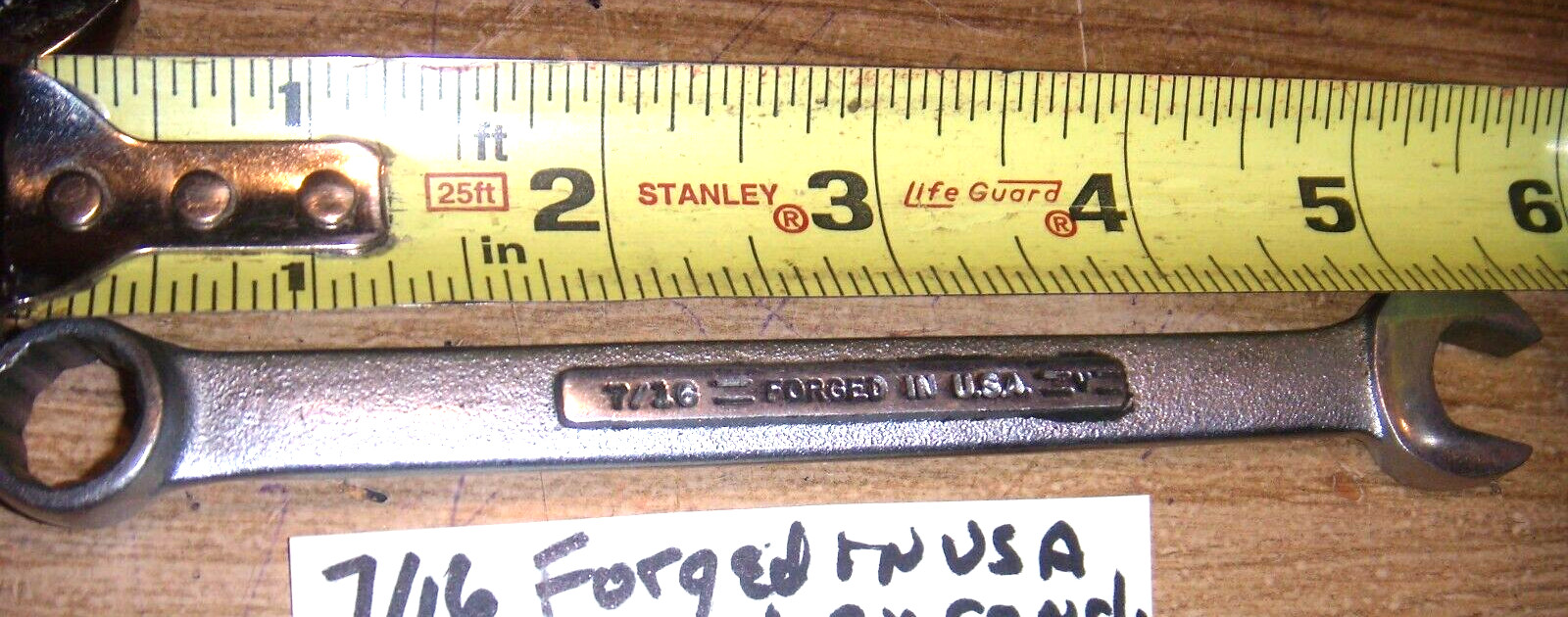 Vintage Craftsman  7/16" FORGED IN USA =VV= Combo Wrench  COMBO 12 PT. USA