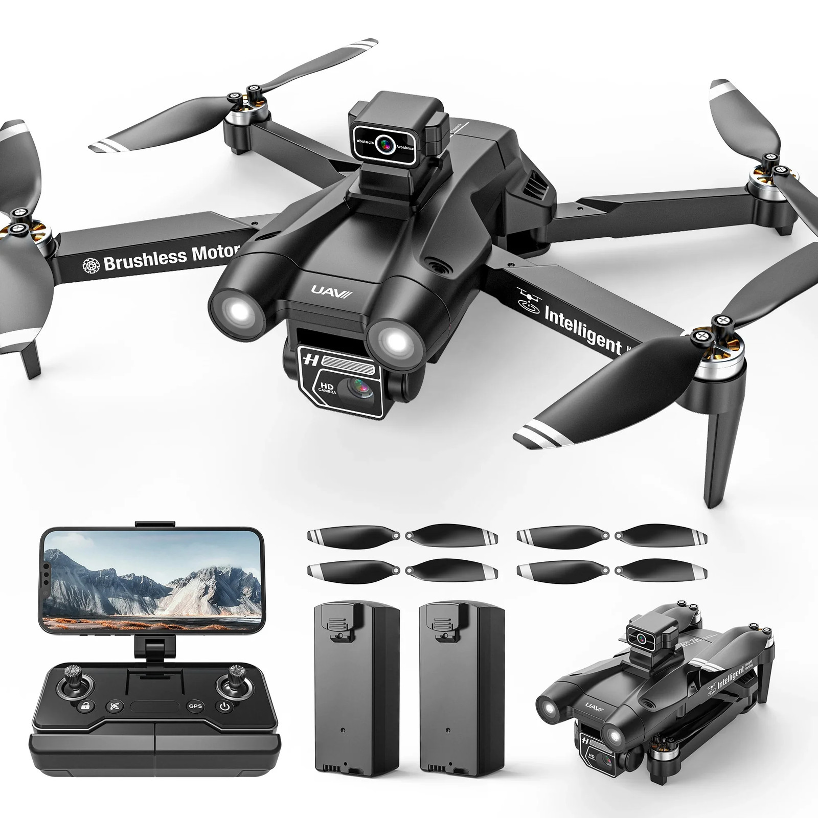 Unbranded D75 GPS Drone with 4K HD Camera for Adults, Foldable Drone for Beginne
