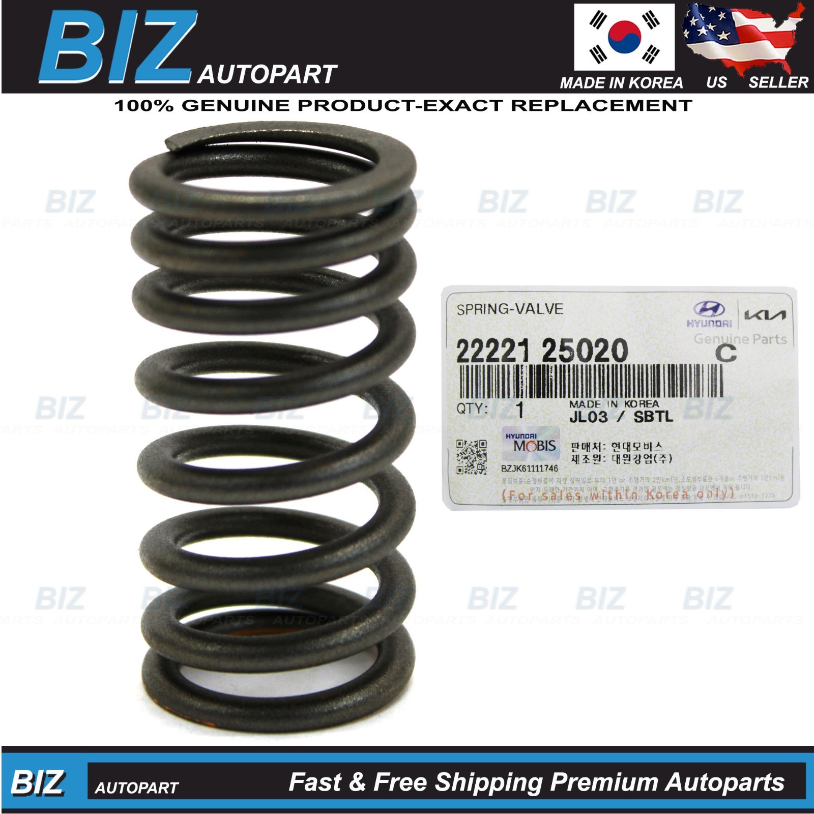 Genuine Valve Spring for 2006-2024 Genesis Hyundai Kia 2.0L 2.4L 22221-25020