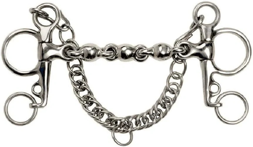 Shires Short Shank Waterford Pelham Horse Bit - Stainless Steel Multi-Link