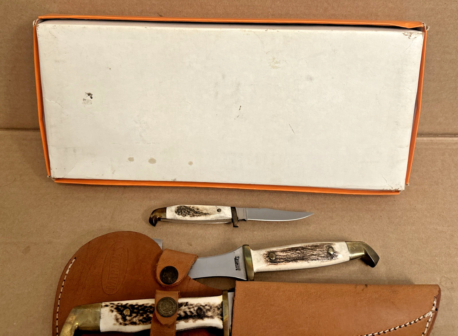 Marbles Cutlery Camp Set Knife (2) /Axe Combo With Leather Sheath MA516