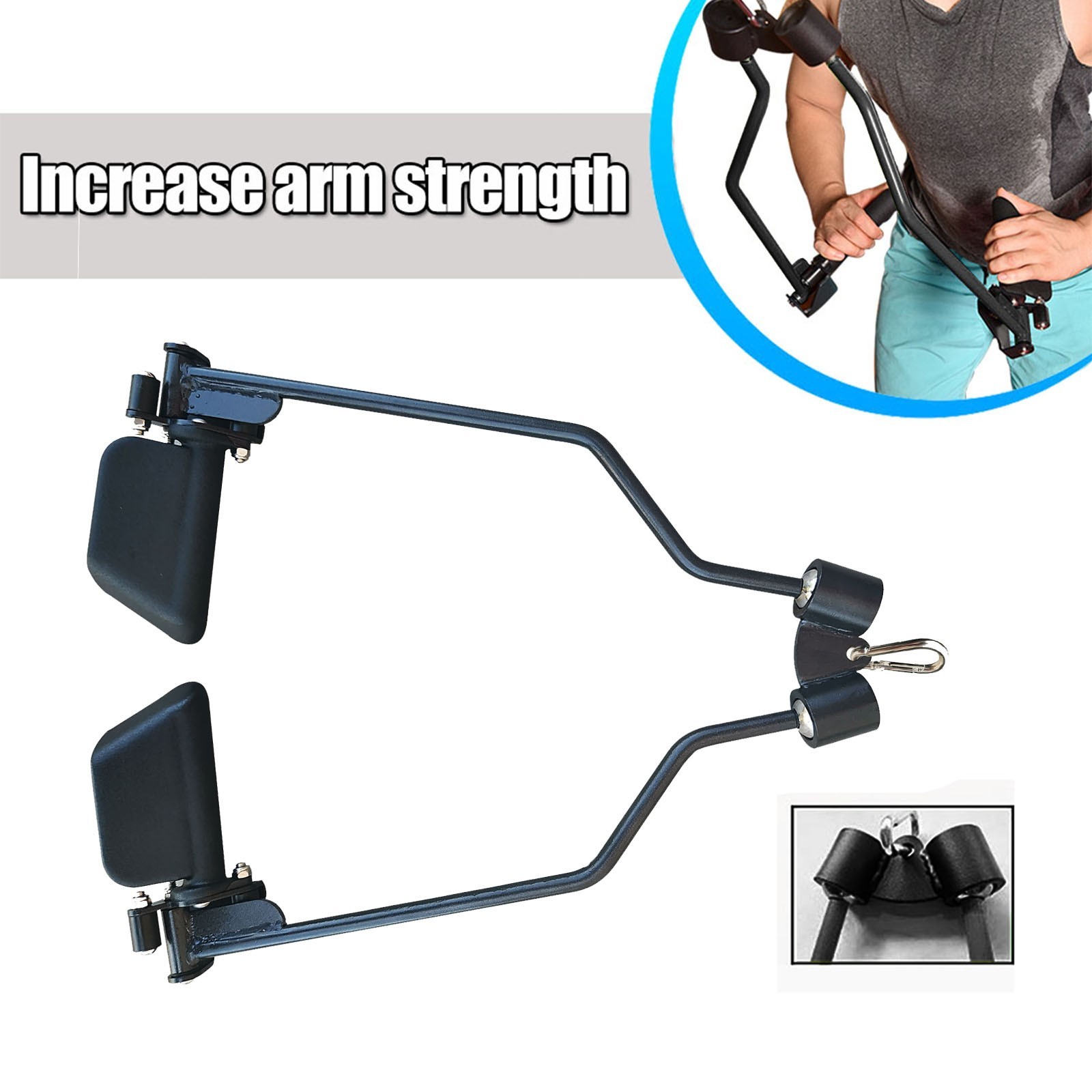 Adjustable Spreader Bar Cable Machine Attachments T-bar Row Pulldown Fitness Gym