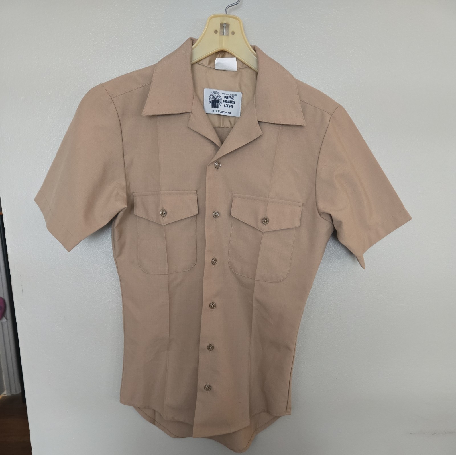 US Navy Shirt XS Tan Athletic Fit Khaki  Defense Logistics Agency