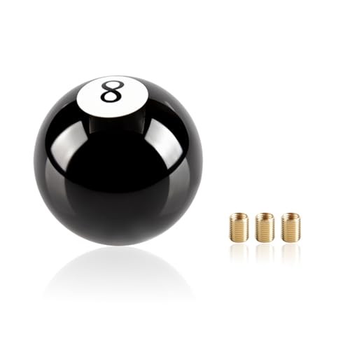 Round Ball Shift Knob, 8 Ball Billiard Gear Shifter, Manual Acrylic Stick