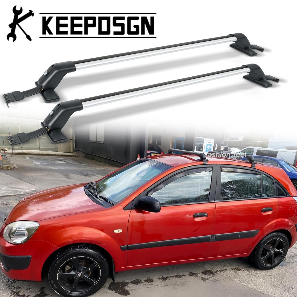 for Kia Rio Car Top Roof Racks Cross Bars Cargo Carrier Luggage w/ Lock Aluminum